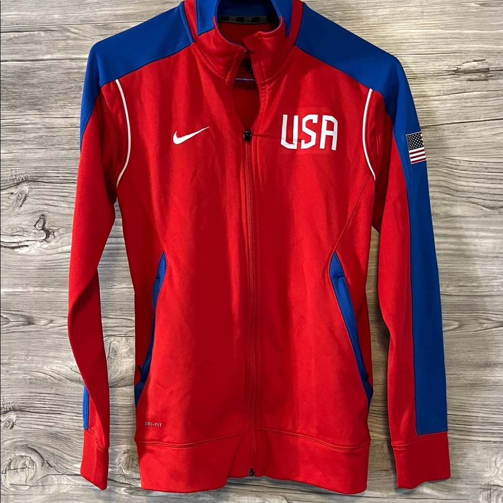 Nike Red and Blue USA Jacket -XS